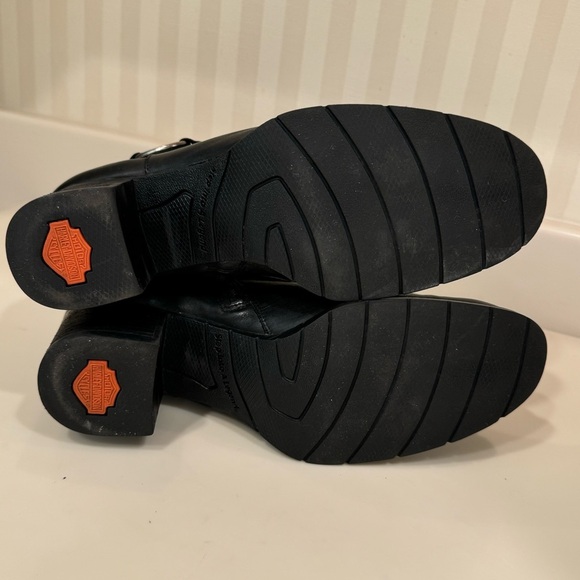 Harley Davidson Black Leather Riding Boots Women’s Size 7 D85397 - Picture 13 of 16